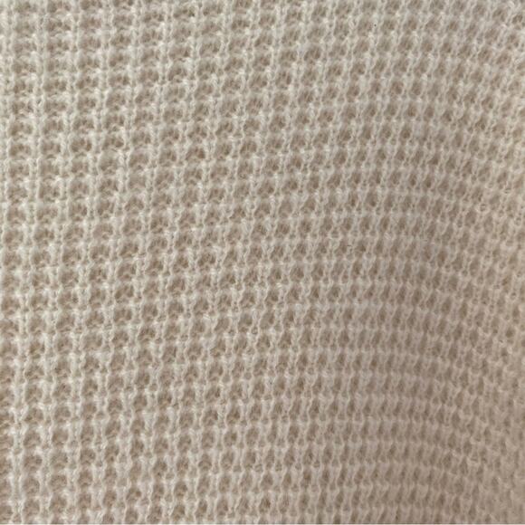 Everlane The Cashmere Waffle Square Turtleneck Sweater Cream Ivory size XS - Picture 8 of 9